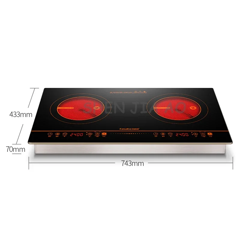 Household Electric stove infrared light wave heating double cooker ceramic hob kitchen equipment 220V 2400W