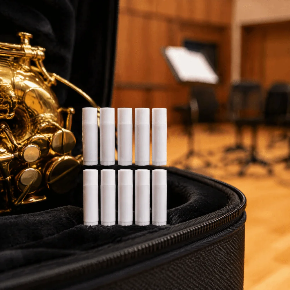 10PCS Practical White Color Cork Grease Tube Form Vaseline Lubricant Tube Woodwind Accessory For Woodwind Instruments