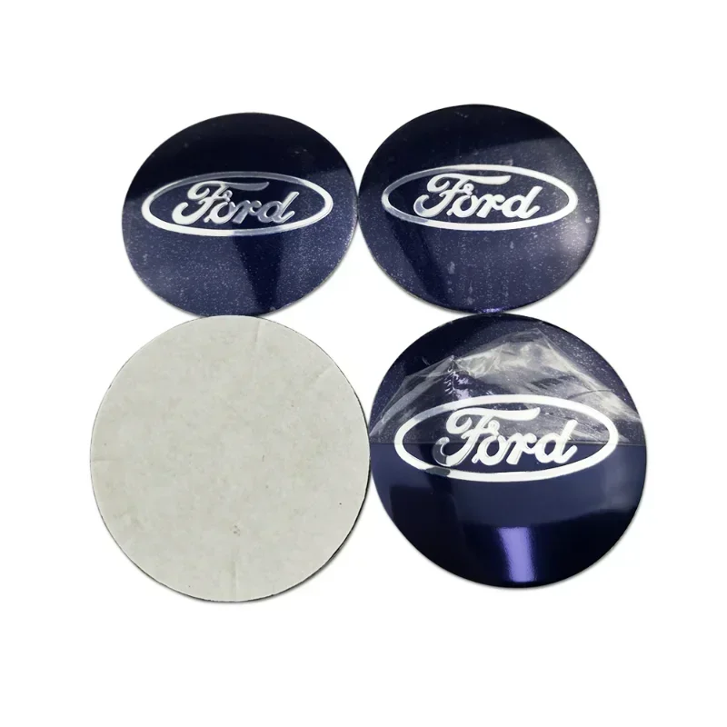 60mm Car Wheel Center Hub Sticker for Ford Shelby Focus Everest F150 Ranger Mondeo Kuga MK3 MK5 Exterior Emblem Auto Accessories