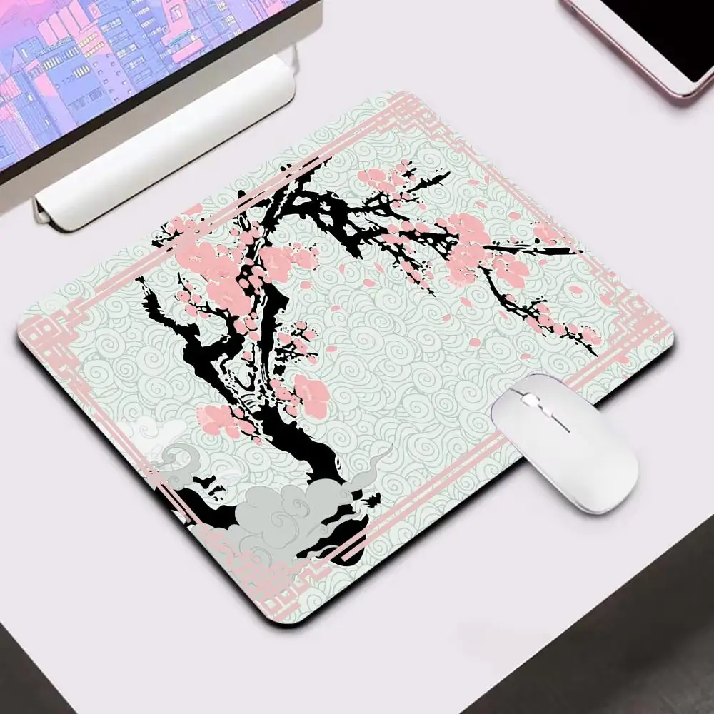 450x400 Japan Cherry Blossom Game Small Mousepad Computer Sakura Desk Mat Table Keyboard Pad Laptop Cushion Non-slip Deskpad