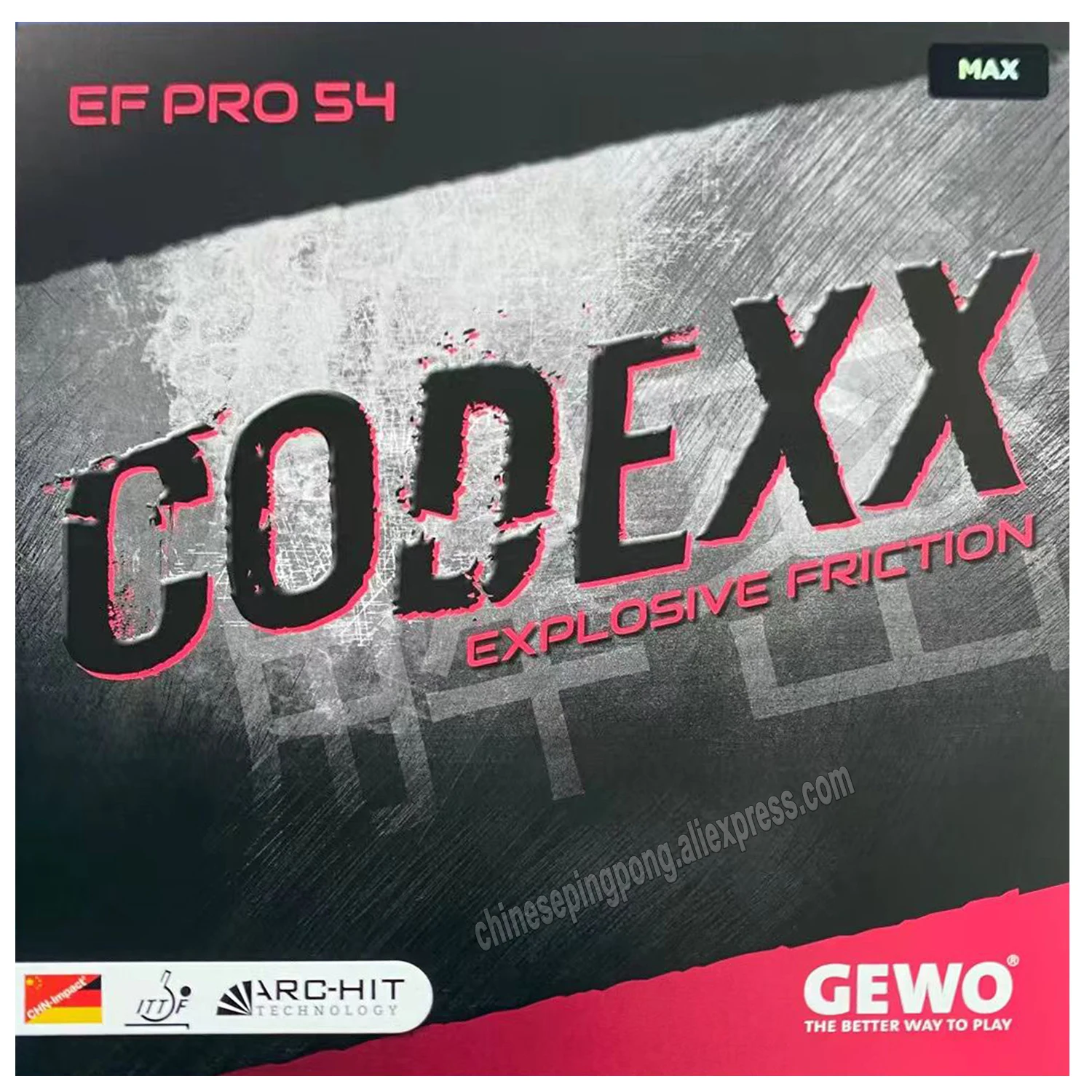 

GEWO CODEXX EF PRO 54 Explosive Friction Table Tennis Rubber (LEV KATSMAN Forehand) Original GEWO CODE XX Ping Pong Sponge