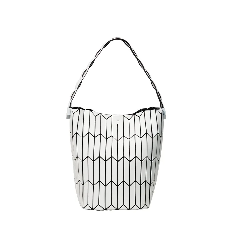 Japanese Style Rhombus New Top-handle Bags Women\'s Vegetable Basket Ethnic Style Bucket Bag Fashion Shopping Bag Handbag