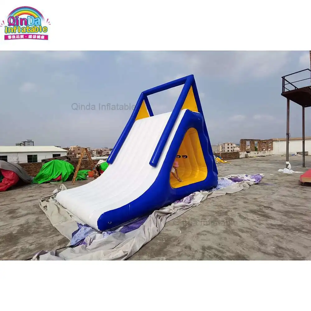 Floating Trampoline Inflatable Triangle Slides Adult Inflatable Water Slide For Sea Park Eatertainment