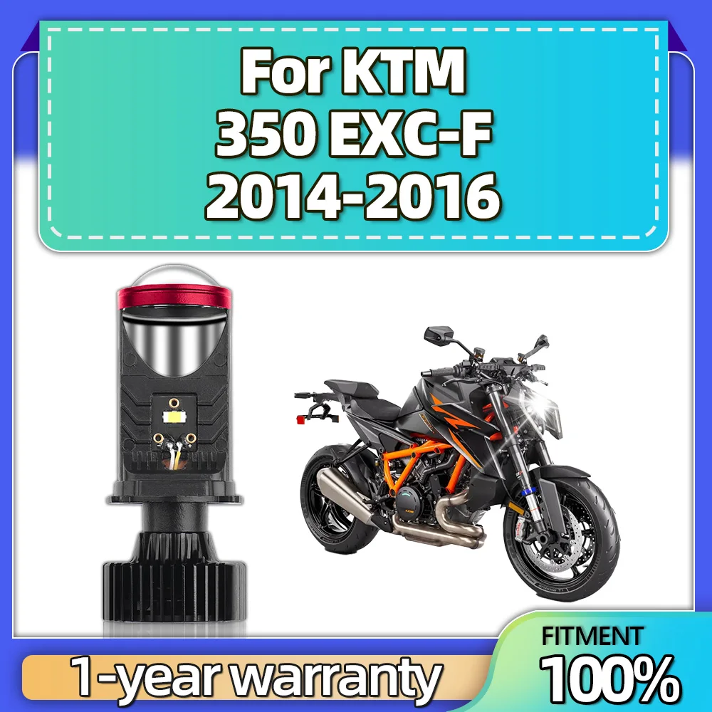 1PCS Canbus No Error 6000K H4 LED Motorcycle Projector Headlight Bulb CSP Lens Cut-off Lin For KTM 350 EXC-F 2014 2015 2016