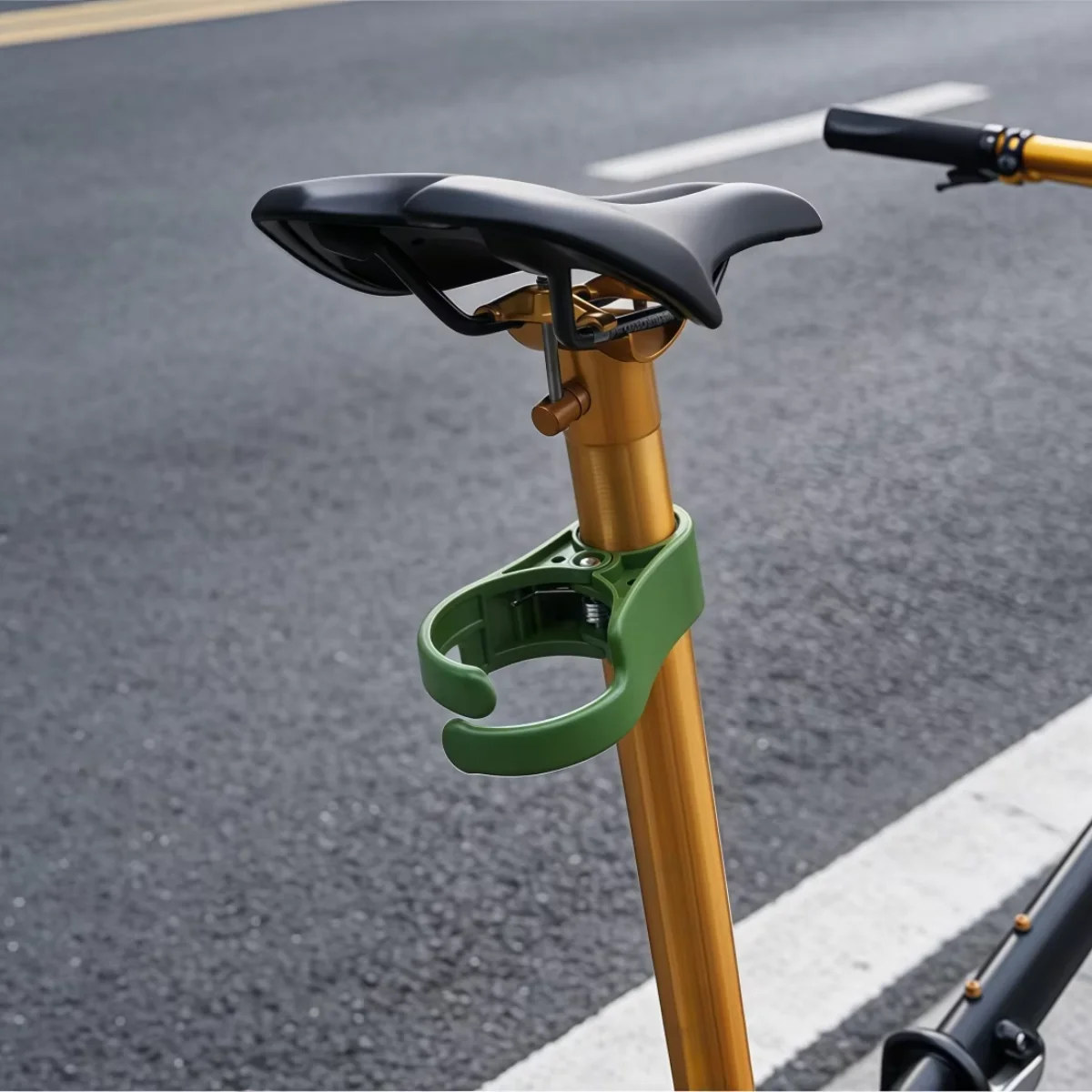 MEROCA Bicycle Quick-Release Cup Holder For Dahon / Brompton Folding Bike Bottle Cage - Fit 32-35mm Seatpost Black/Orange/Green - view 6