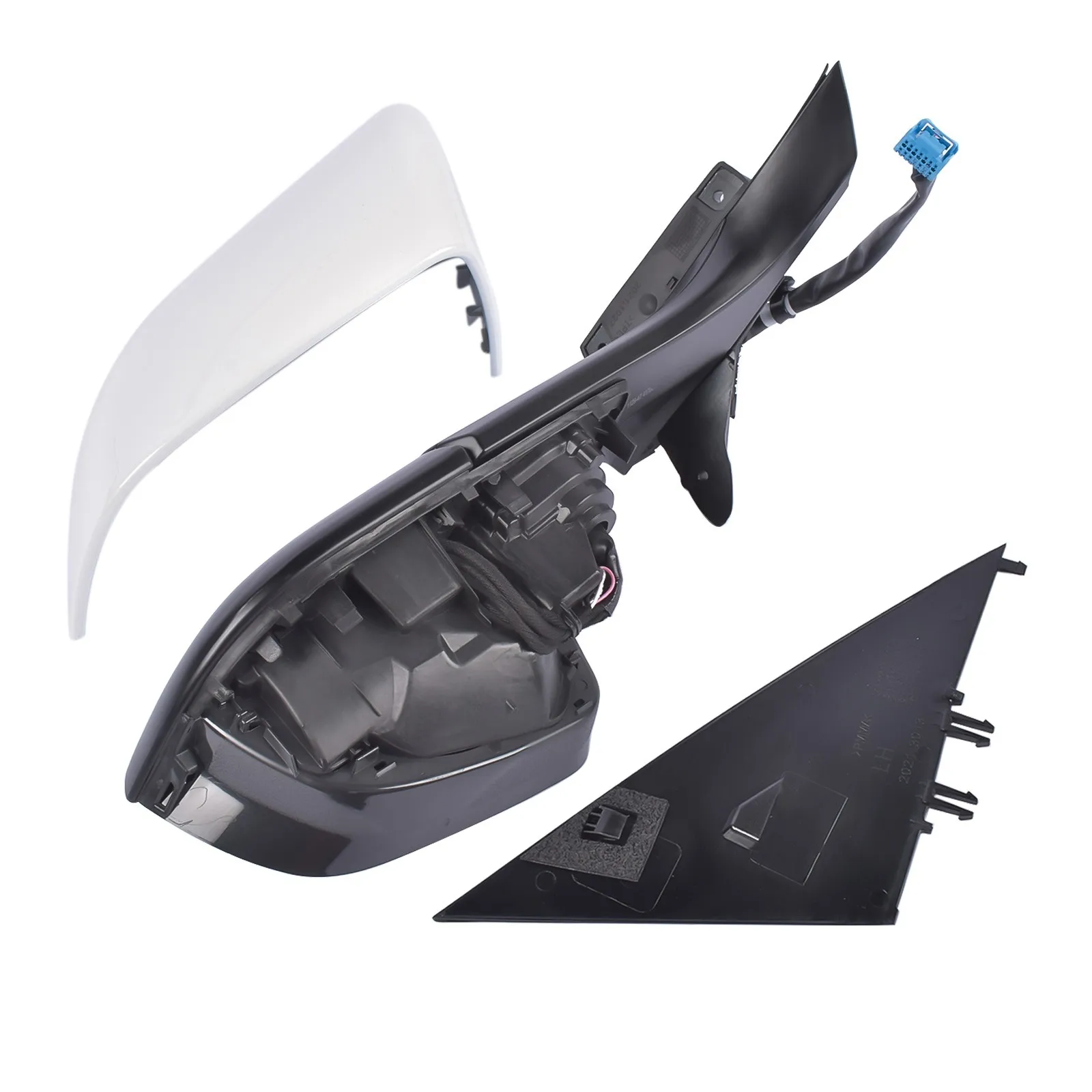 AP02 Left side Driver side Mirror Heated Power Fold White For Tesla Model 3 M3 2017 2018 2019 2020 2021 2022 2023 EV/BEV view 5