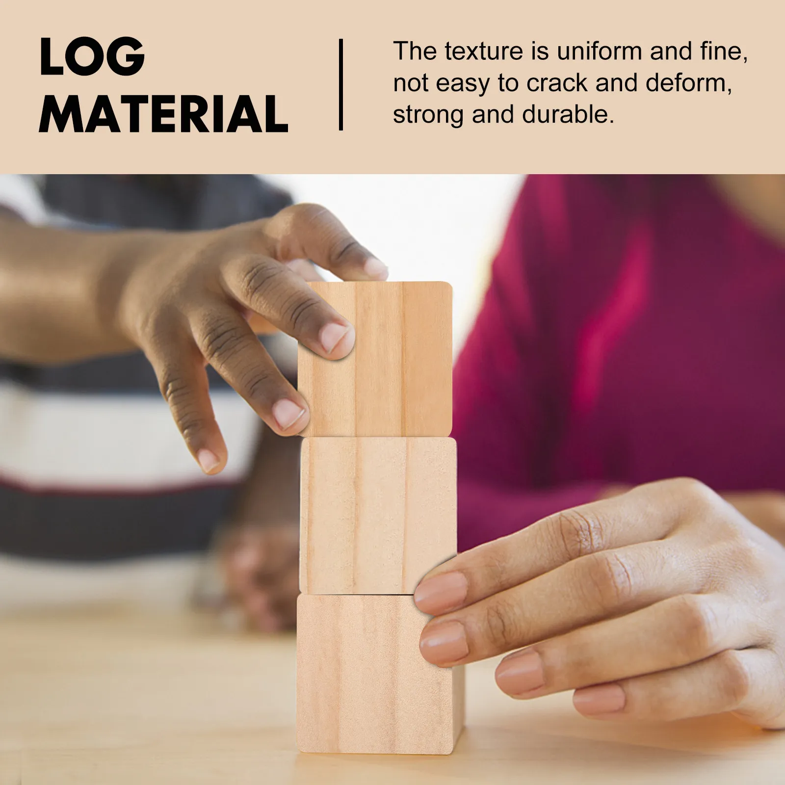 

10Pcs Square Wooden Blocks Pine Material Unfinished Surface Ideal for Painting Drawing Alphabet Numbers Puzzle Making DIY Crafts