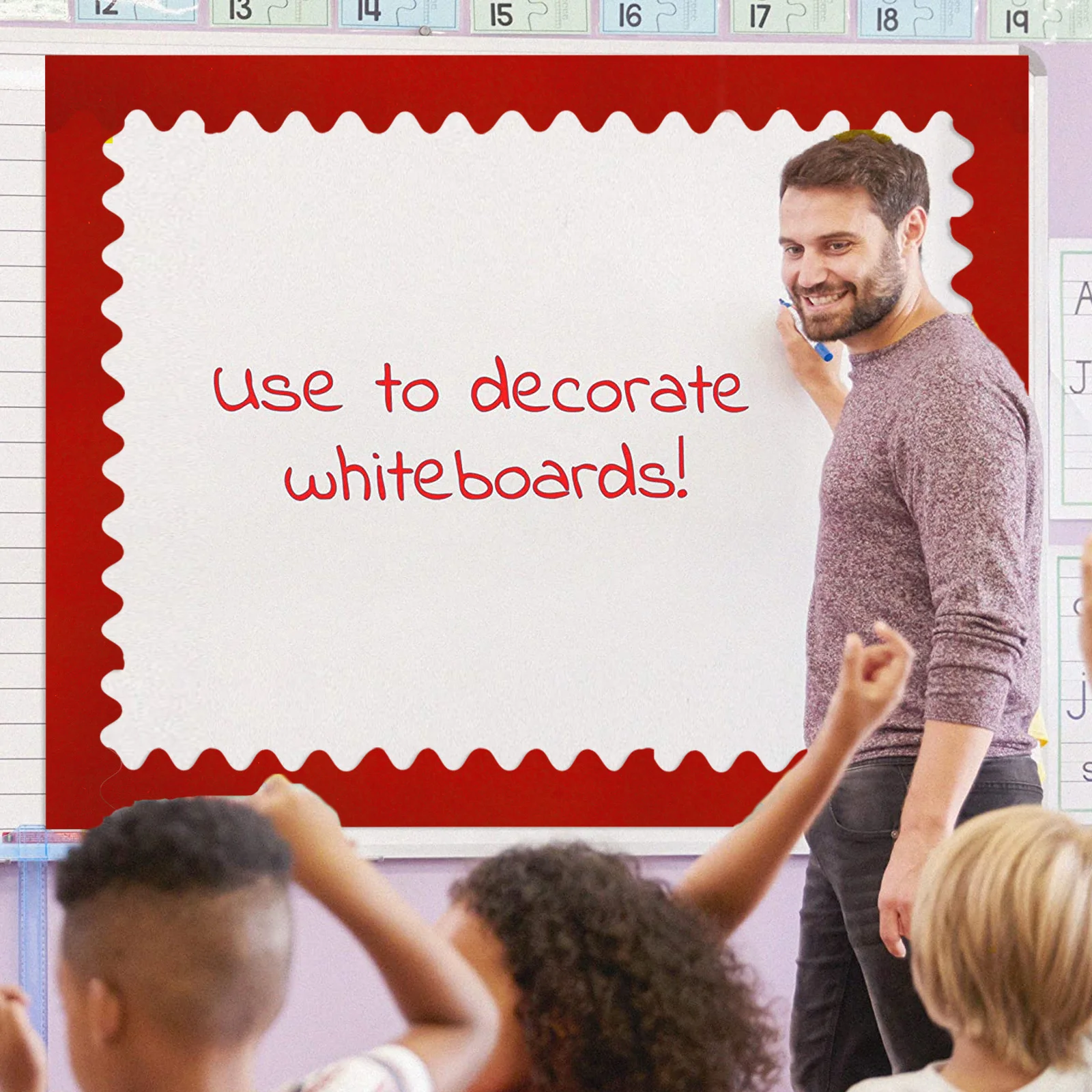 

Chalkboard Border Paper for Bulletin Wall Decor Notice School Borders Trim Blackboard