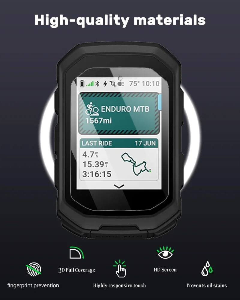 

For Garmin Edge MTB Tempered Glass Screen Protector: HD Clarity Anti-scratch Waterproof, Dust-Repellent & Residue-Free, Easy-Cle