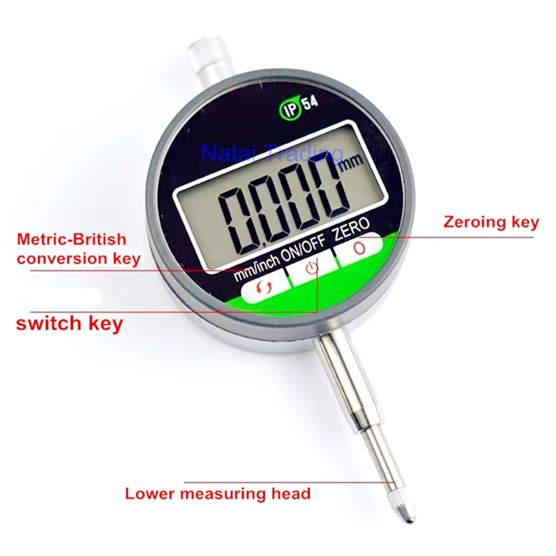 Digital Dial Indicator 0-12.7mm IP54 Touch Display Depth Gauge Base for Diesel Common Rail Injector Repair Tool