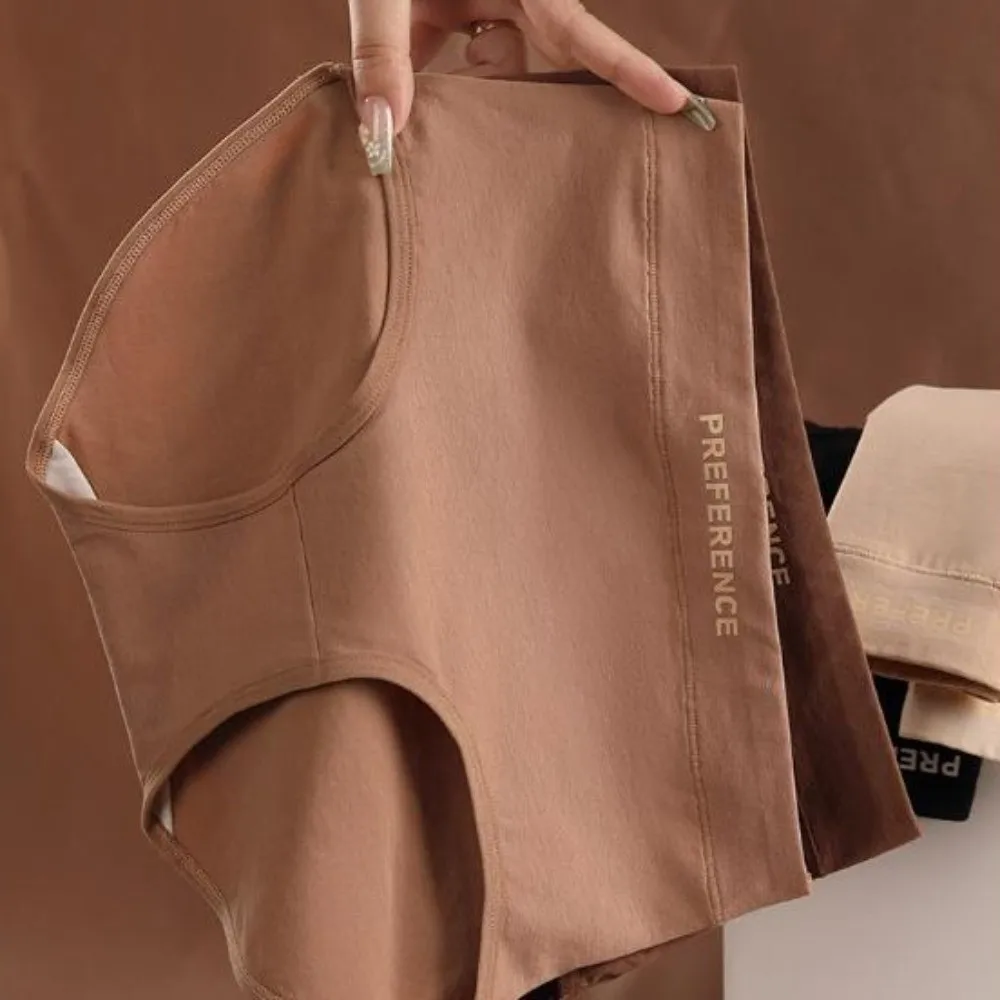 4Pcs High Waist Women Cotton Panties Set Cotton Crotch Elastic Female Cotton Briefs Underwear English Letter Letter Underpants