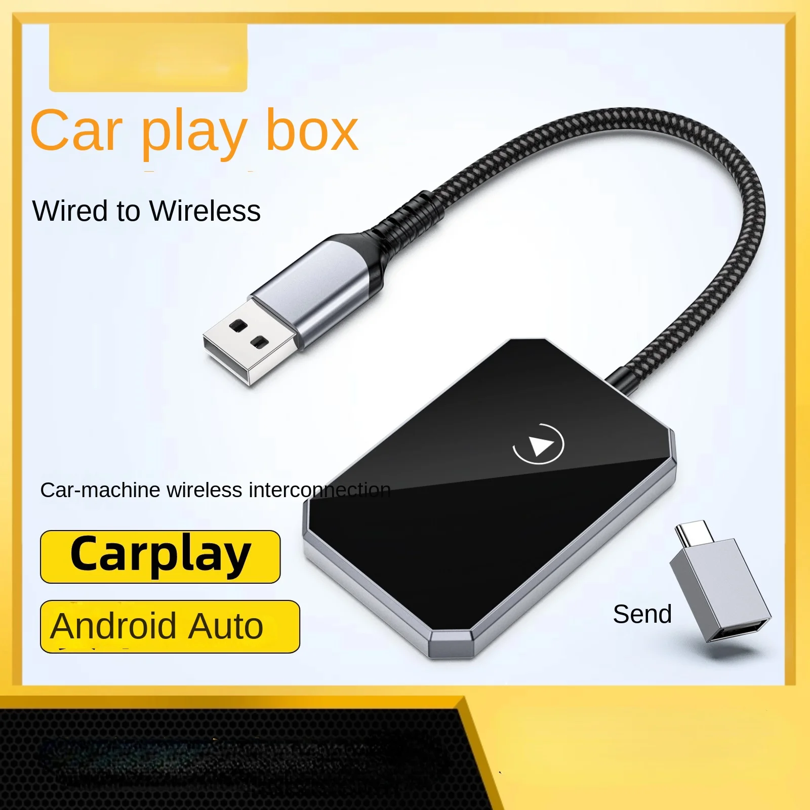 

Original Car Wired To Wireless Carplay Box iOS Android Auto To Wireless 2-in-1 Car Navigation