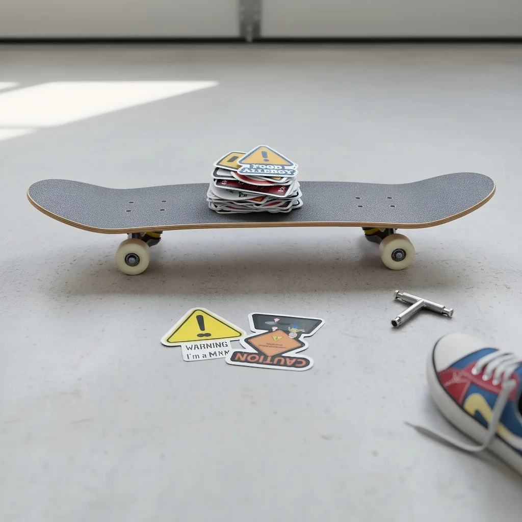 Cartoon Warning Sti… - image