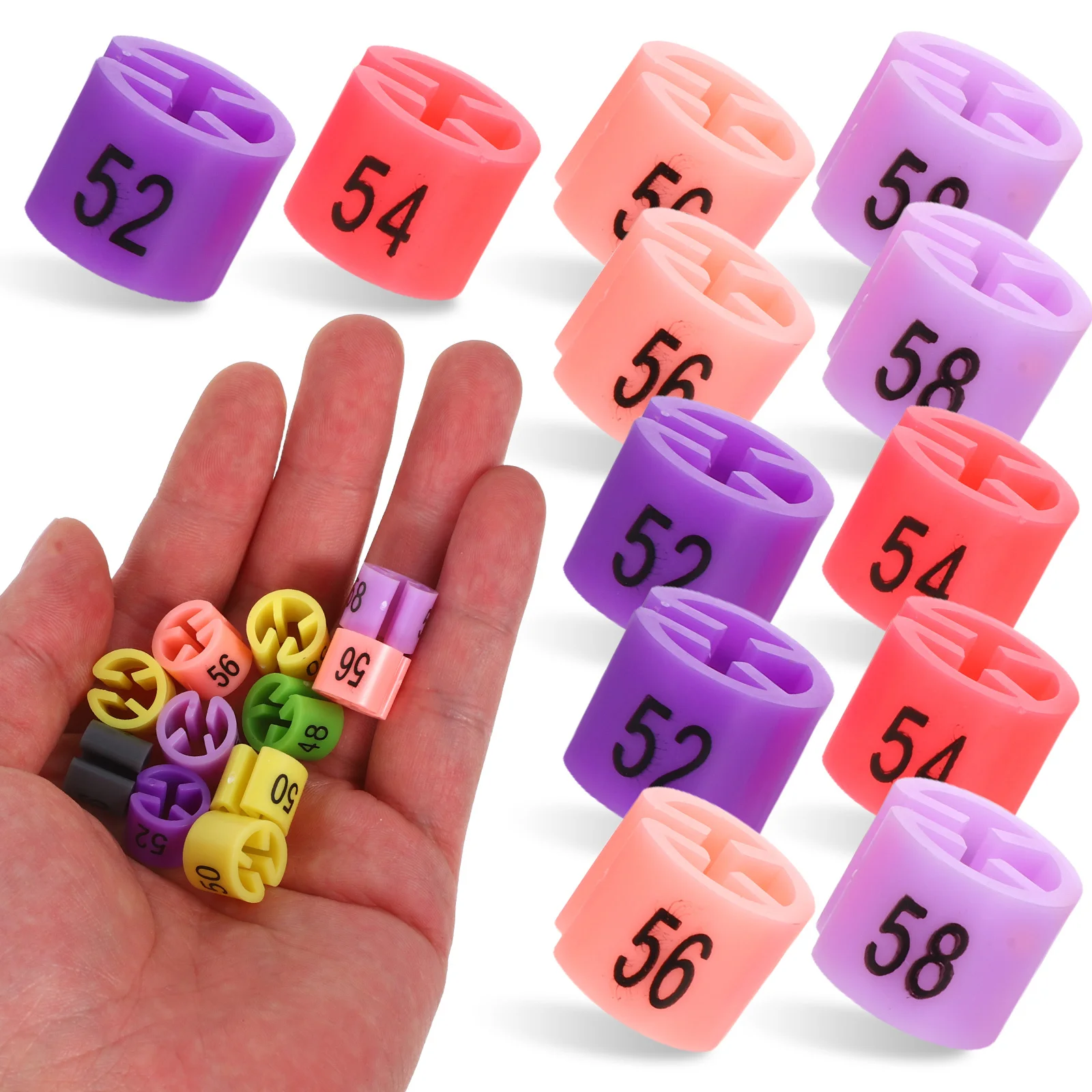 80Pcs Clothes Hanger Label Tags Sturdy Colorful Size Dividers for Retail Boutiques Personal Closet Use Plastic Tabs for Hanging