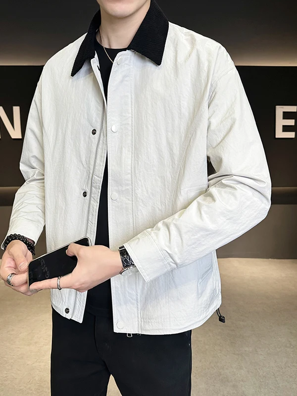 

Мужская модная повседневная куртка с цветными блоками, обновленная версия, осень-зима, новая модель, из полиэфирного волокна, с длинными рукавами, на молнии