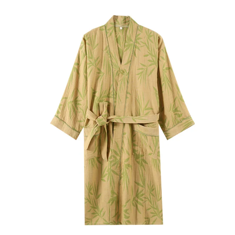 Jacquard Couple Robe Chinese Style Kimono Bathrobe Gown Four Season Thin Cardigan Nightgown Home Dress Sexy Loose Loungewear