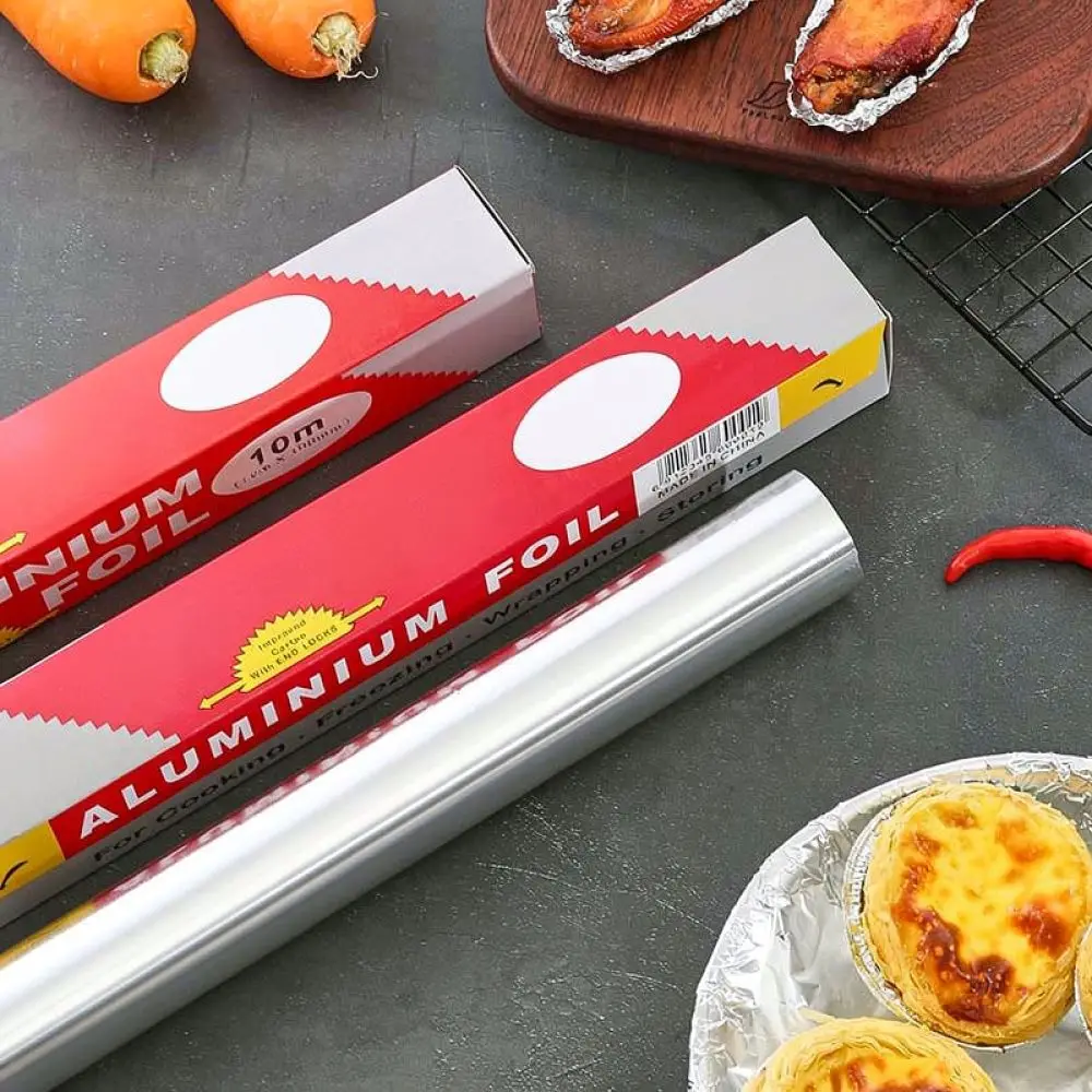 Food Safe Aluminum Foil For Oven Baking Air Fryer Liner Heavy Duty Tin Wrap Disposable Kitchen Gadget Supply