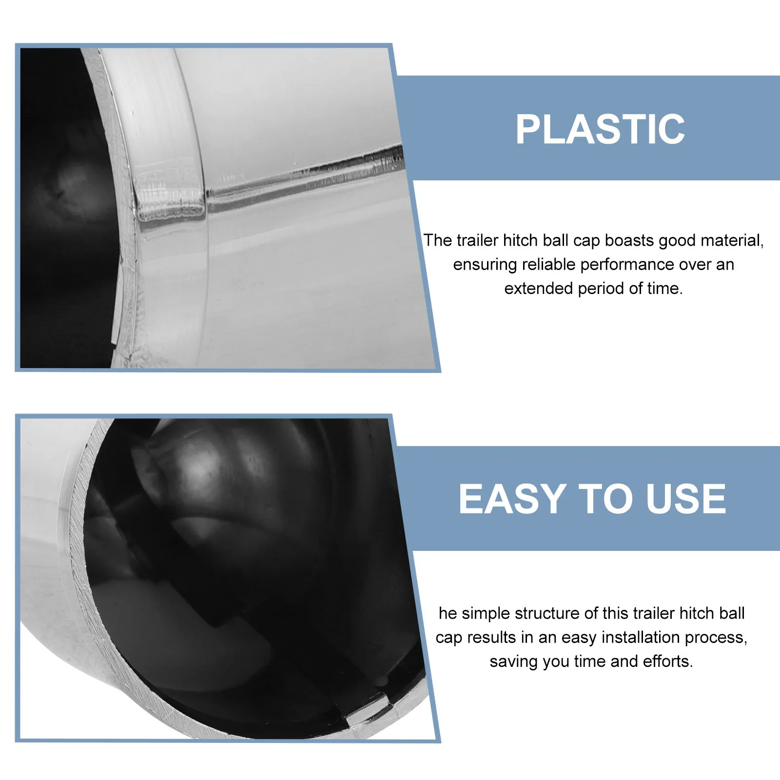 

Cap For Towing Protector Durable Easy Install Universal Fit Hitch Tow Cover Trailer Accessories Hitch Ball Cover