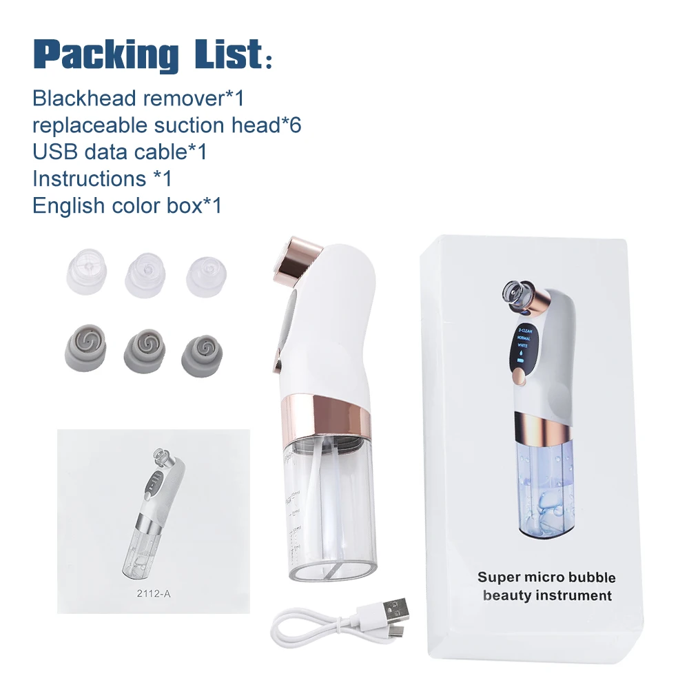 Electric Blackhead Remover Vacuum Suction Pore Cleaner Facial Cleaning Tool for Black Head Removal