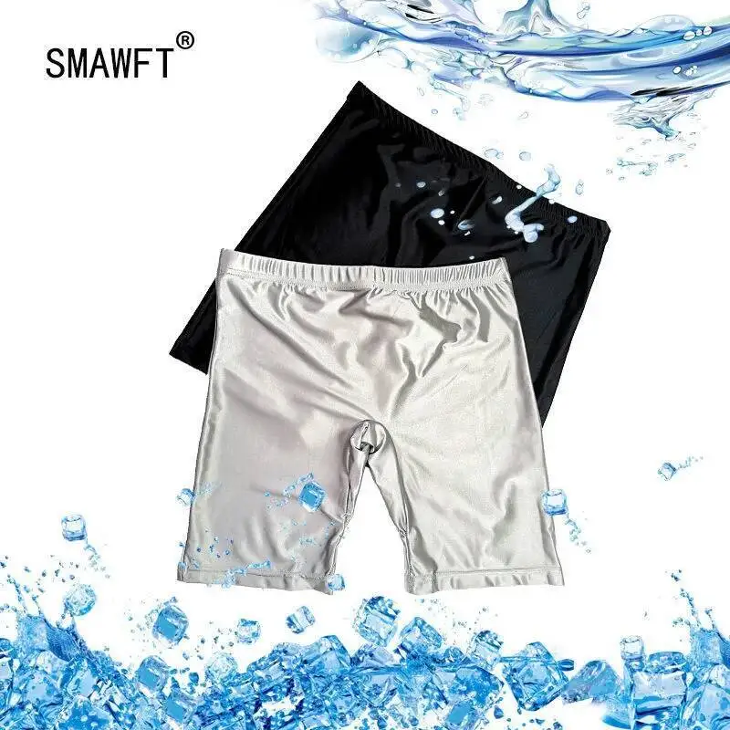 

40-75kg 150-175cm Summer Glossy Unisex Satin Silk Gym Shorts Sexy Shiny High Waist Yoga Workout Shorts