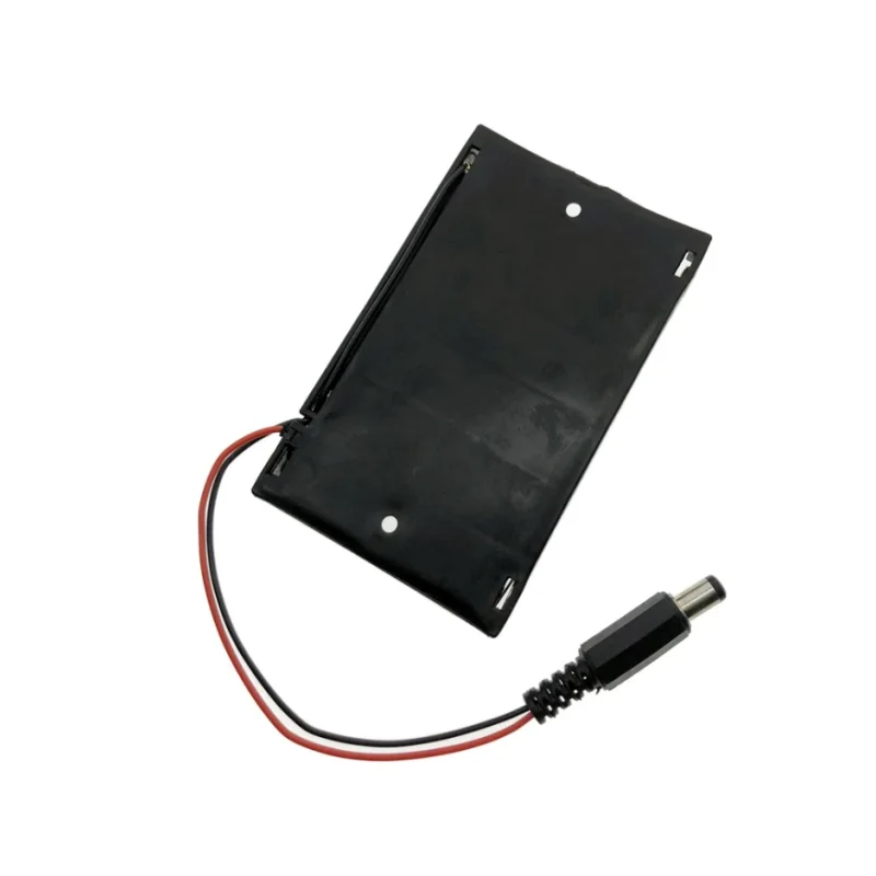 Size 6 AA Battery Case Holder Box for 6Pcs Size AA Battery Case Storage Holder with DC2.1 Power Socket for Arduino