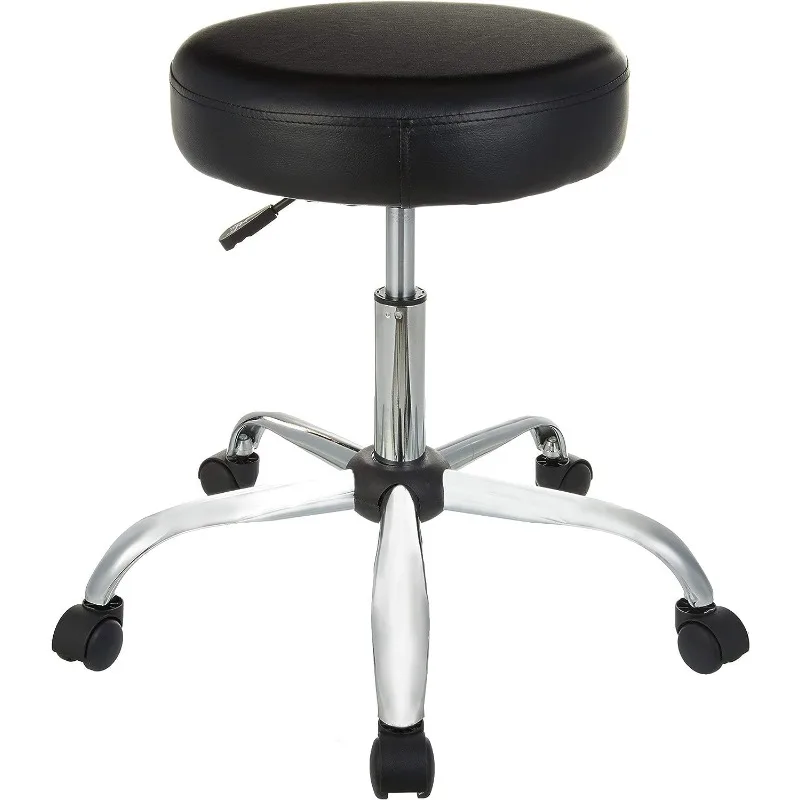 

Multi-Purpose Drafting Spa Bar Stool with Wheels Office Chair Small, Black, 22.05"D x 22.83"W x 19.88"H