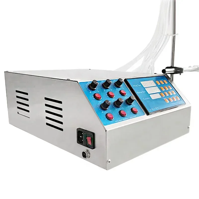 ماكينة تعبئة المضخة التمعجية CE ، GZL-80 0.3-500 مل/دقيقة مع 6 فوهات ماكينة تعبئة العطور ماكينة حشو الحبر