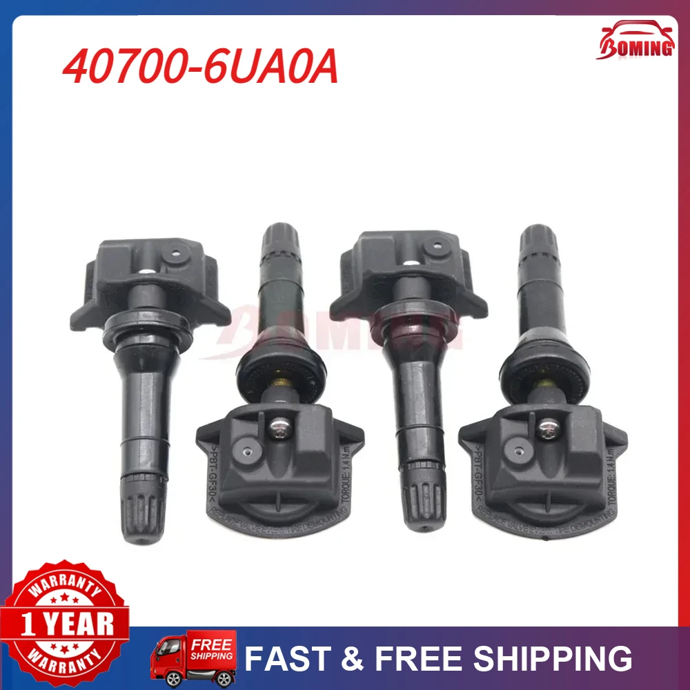 

1/4Pcs TPMS Tire Pressure Monitoring System Sensor Sensor 433MHZ 407006UA0A 40700-6UA0A For 2019-2020 Nissan Altima Leaf