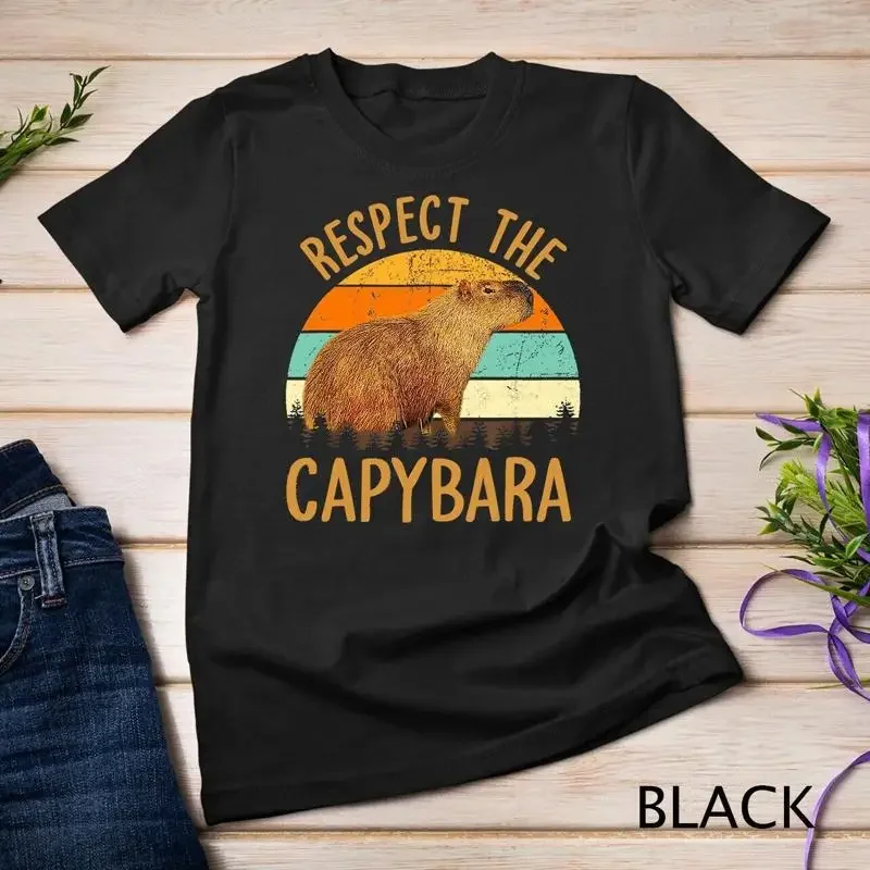 T-shirt unisexe pour amoureux des Capybara, t-shirt drôle pour amoureux des Capybara, respectez l'animal Capybara