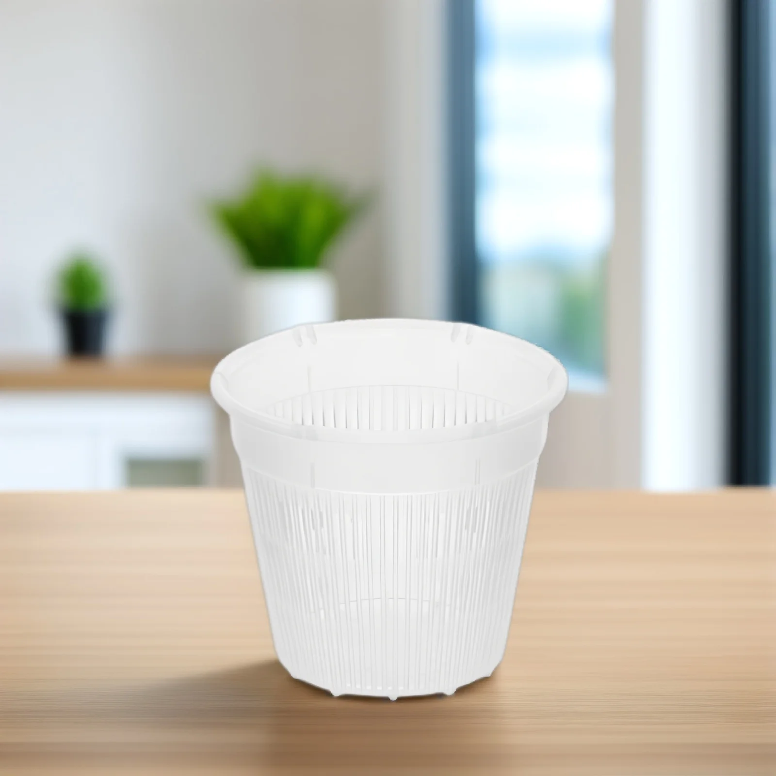 

12pcs Plastic Flower Pot 6Inch Drainage Holes Aeration Design For Orchid Bonsai Cactus Nursery Plant Container Garden Home