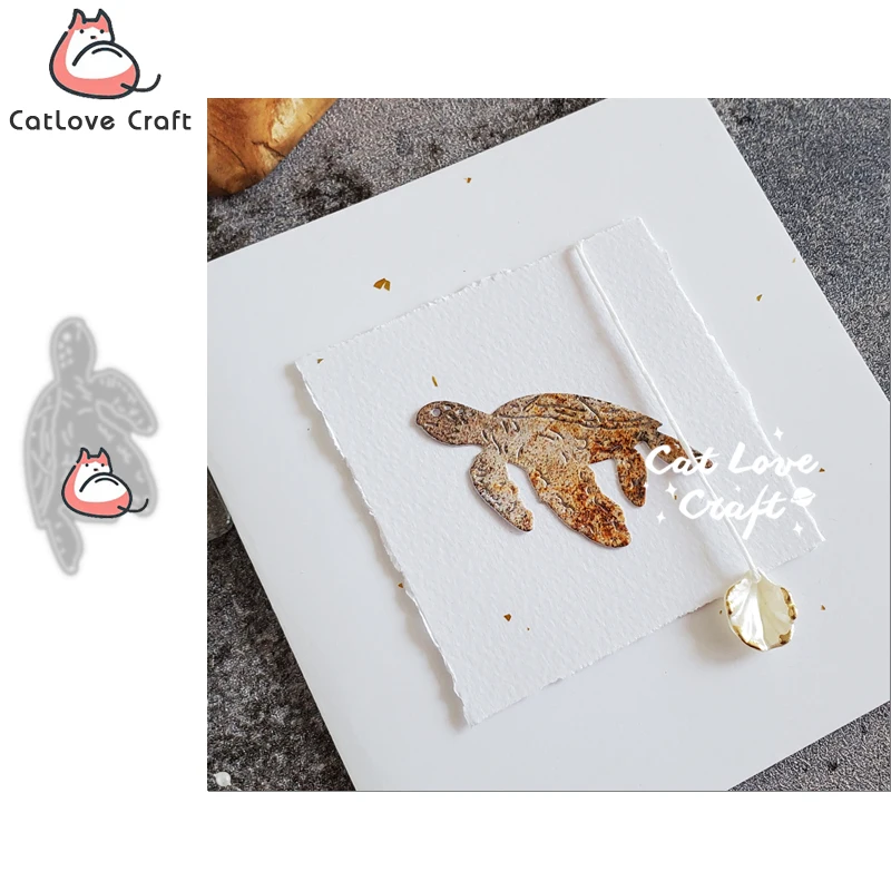 Catlove troqueles de corte de Metal de animales de tortuga marina, molde de álbum de recortes, plantilla, troqueles, fabricación de tarjetas, artesanía DIY, repujado, nuevos troqueles para