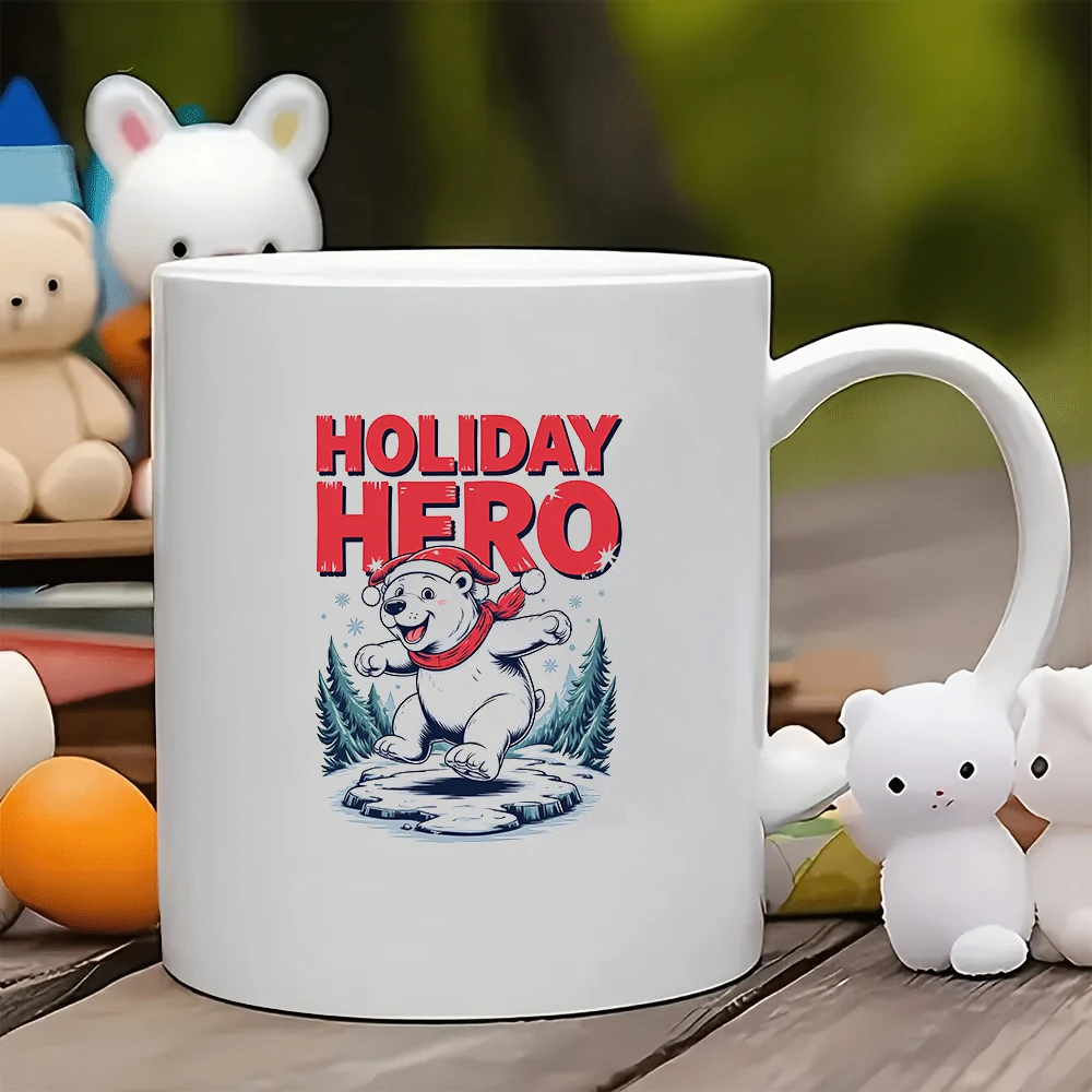 

11oz cartoon polar bear mug Christmas gift kids cup family office coffee mug creative home decor