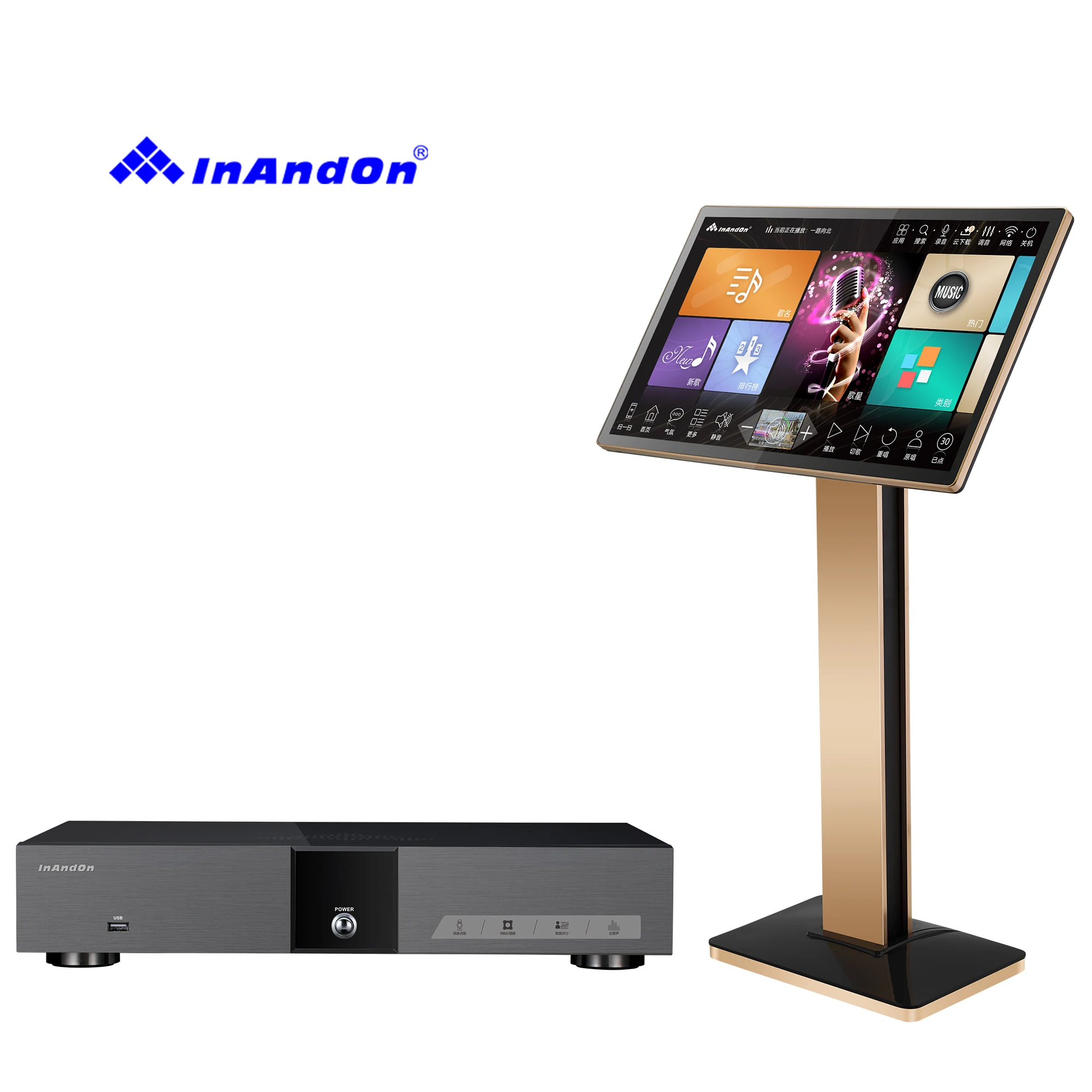 

21.5 4T V5 MAX Professional Karaoke Machine Smart Ordering Songs Machine Genuine InAndOn Karaoke Player Original Factory