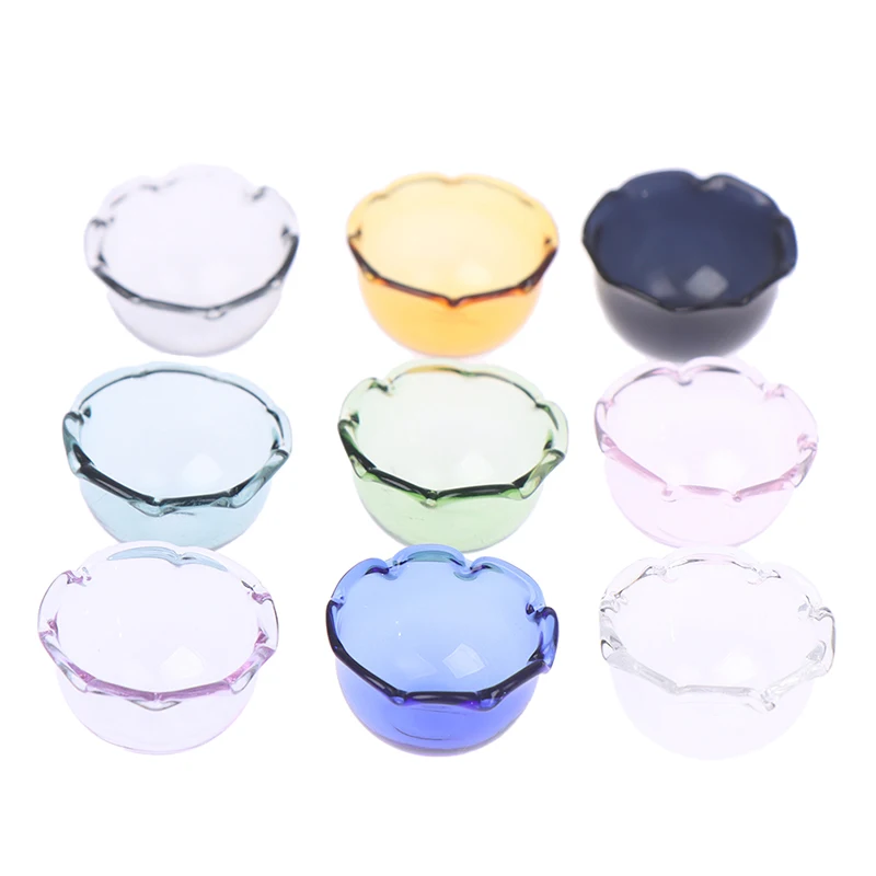 1:12 Dollhouse Miniature Dish Bowl Kettle Tableware Model Kitchen Dinning Toy Accessories For Doll House Decor Children Toys