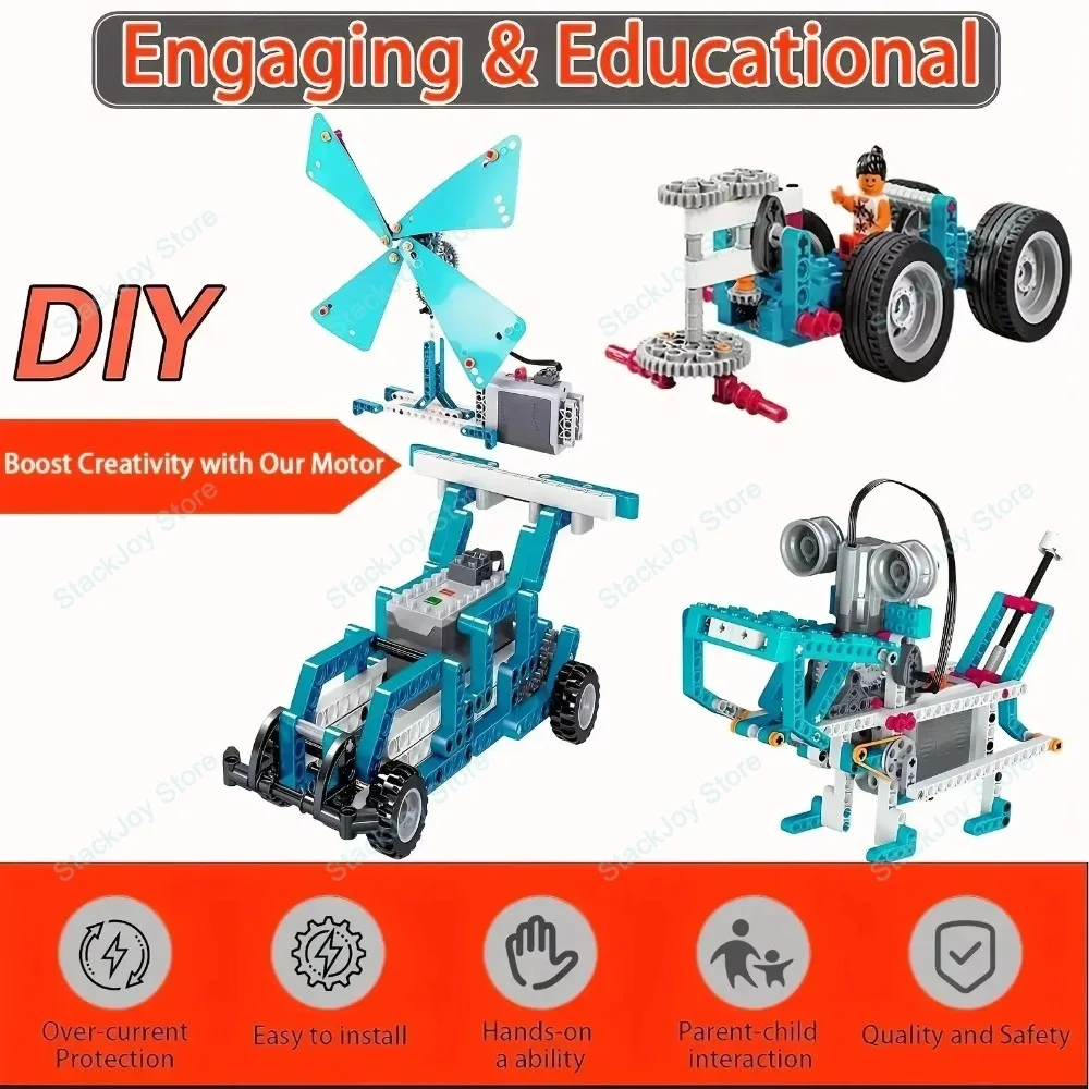 MOC 모터 구동 빌딩 키트 다기능 서보 파워 팩 8293 8883 RC 모델과 호환 DIY 기차 장난감 로봇용