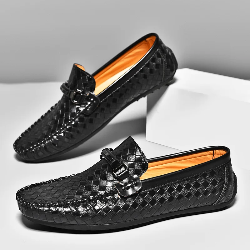 Penny Loafer Men Loafers Slip-On Flats Male Casual Shoes Soft Leather Mens Driving Shoes Luxury Designer Man Moccasins 2024