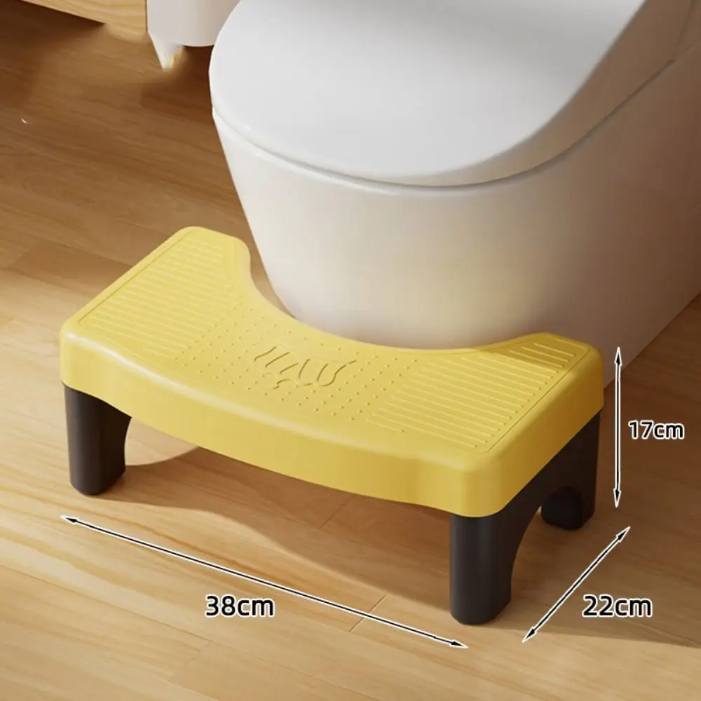 

Portable Removable Toilet Seat Stool Plastic Anti Constipation Foot Stool Non-slip Thickening Poop Stool Home Adult