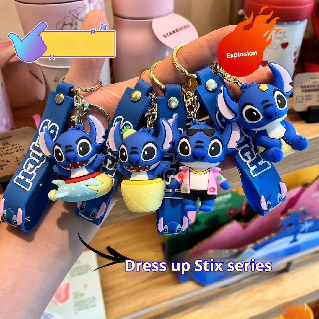 Cartoon Anime Stitch Series Keychain Pendant, Car Keychain Hanging Decoration, Claw Machine, Doll Machine,