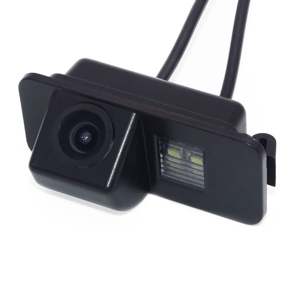 Car Reverse Camera Power Cord Replacement Waterproof IP66 170° Lens Angle Accessories Black Number Plate Light