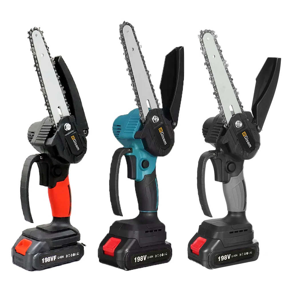 Brushless 6 Inch Mini Electric Chainsaw Portable Battery Chainsaw Rechargeable Garden Pruning Power Tool for Makita 18V Battery