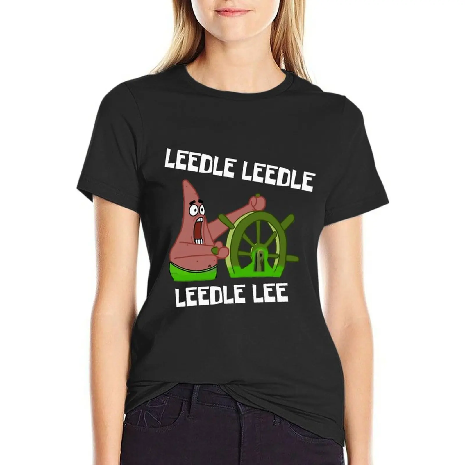 Leedle Leedle Leedle Lee Sticker T-Shirt summer clothes aesthetic clothes new edition sweat tops Women