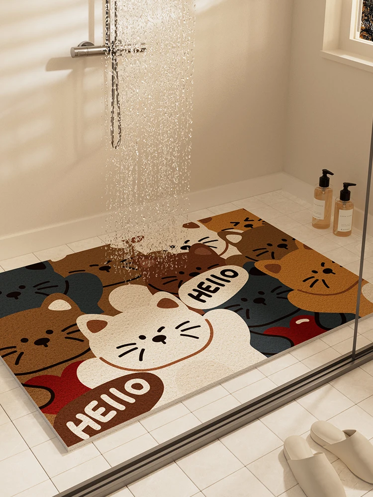 

Противоскользящий коврик Batoom, материал ПВХ, можно разрезать, настраиваемый, для ванной комнаты, защита от протечек воды, нескользящий напольный коврик для домашнего использования