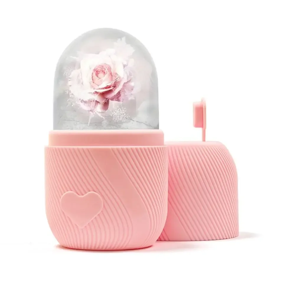 Rolo de gelo de silicone atualizado para beleza facial, ferramentas de cuidados com a pele, massageador facial reutilizável, molde de gelo para lifting facial, olhos e pescoço