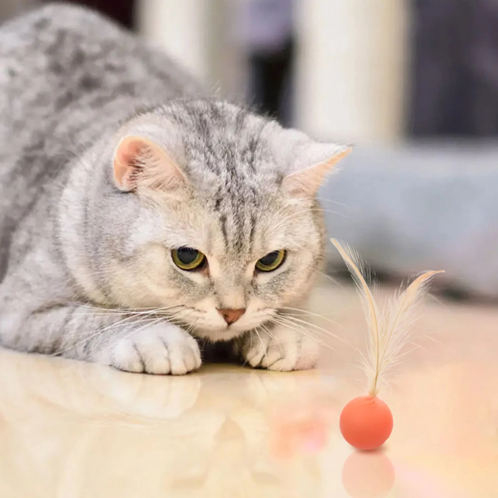

9pcs Pet Elastic Ball For Cats Interactive Cat Playthings Kitten Teasers Indoor Outdoor Durable High Elastic Rubber Chasing