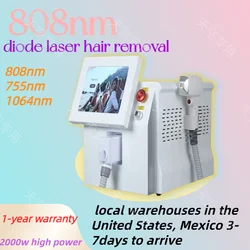 Factory price professional 808nm laser diode Laser 2000w 755 808 1064nm permanent painless hair removal machine for women