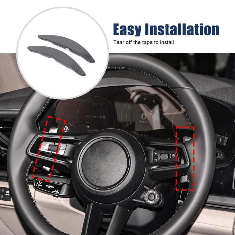 

2piece set Real carbon fiber For Porsche Taycan Panamera macan 911 922 2021+ car steering wheel shift paddles Car accessories
