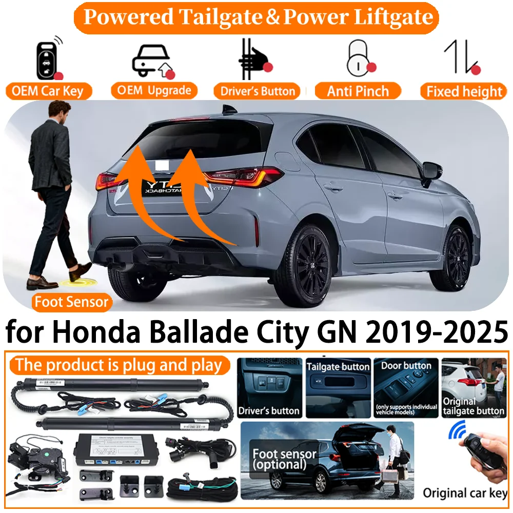 

Car OEM Smart Powered Tailgate system for Honda Ballade City GN 2019-2025 Automatic Electric Power Tailgate Strut kit