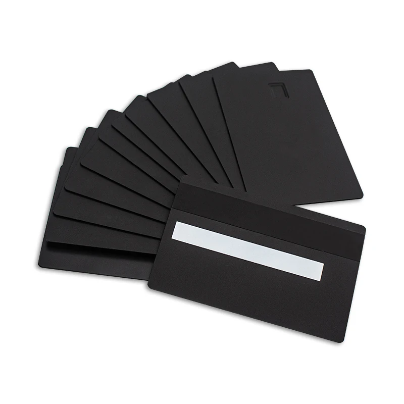 China Factory Matt Black Stainless Credit Card Blank Magnetic Stripe NFC Chip RIFD Bank Metal Card