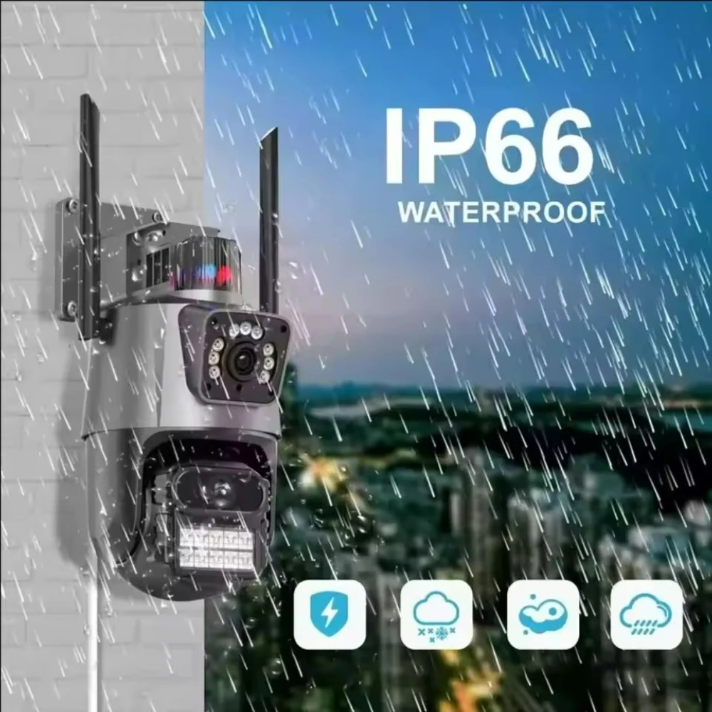 

Двойной экран, 8-мегапиксельная PTZ-камера, уличная 4K HD, двойной объектив, Wi-Fi, IP-камера безопасности, беспроводная камера видеонаблюдения с автоматическим отслеживанием
