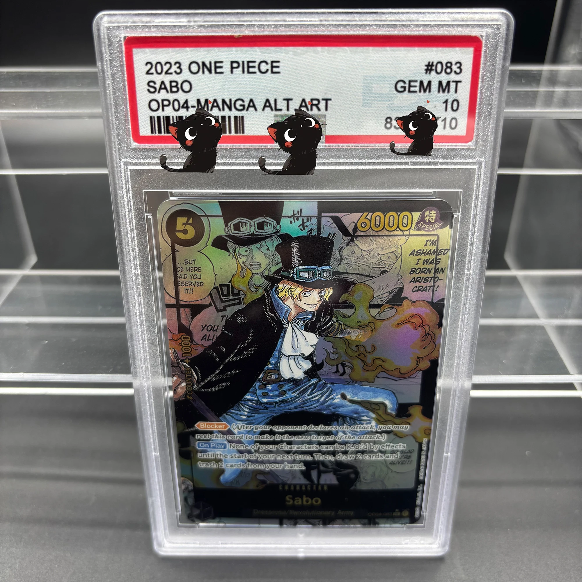 لتقوم بها بنفسك قطعة واحدة Opcg Psa 10 2023 SABO OP04-MANGA ALT ART التحكم الذاتي جمع التوقيع التداول بطاقة فلاش أنيمي الكرتون هدية #1